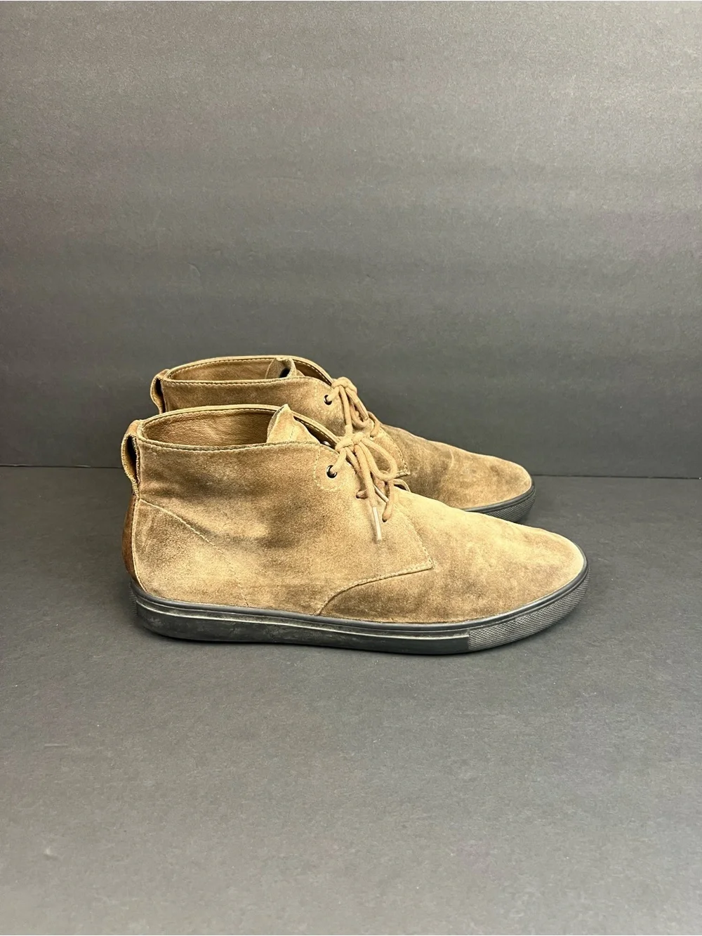 Vintage CLAE Men’s Suede  Chelsea Boots 11 Brown Lace Up Casual Office Wear Shoe